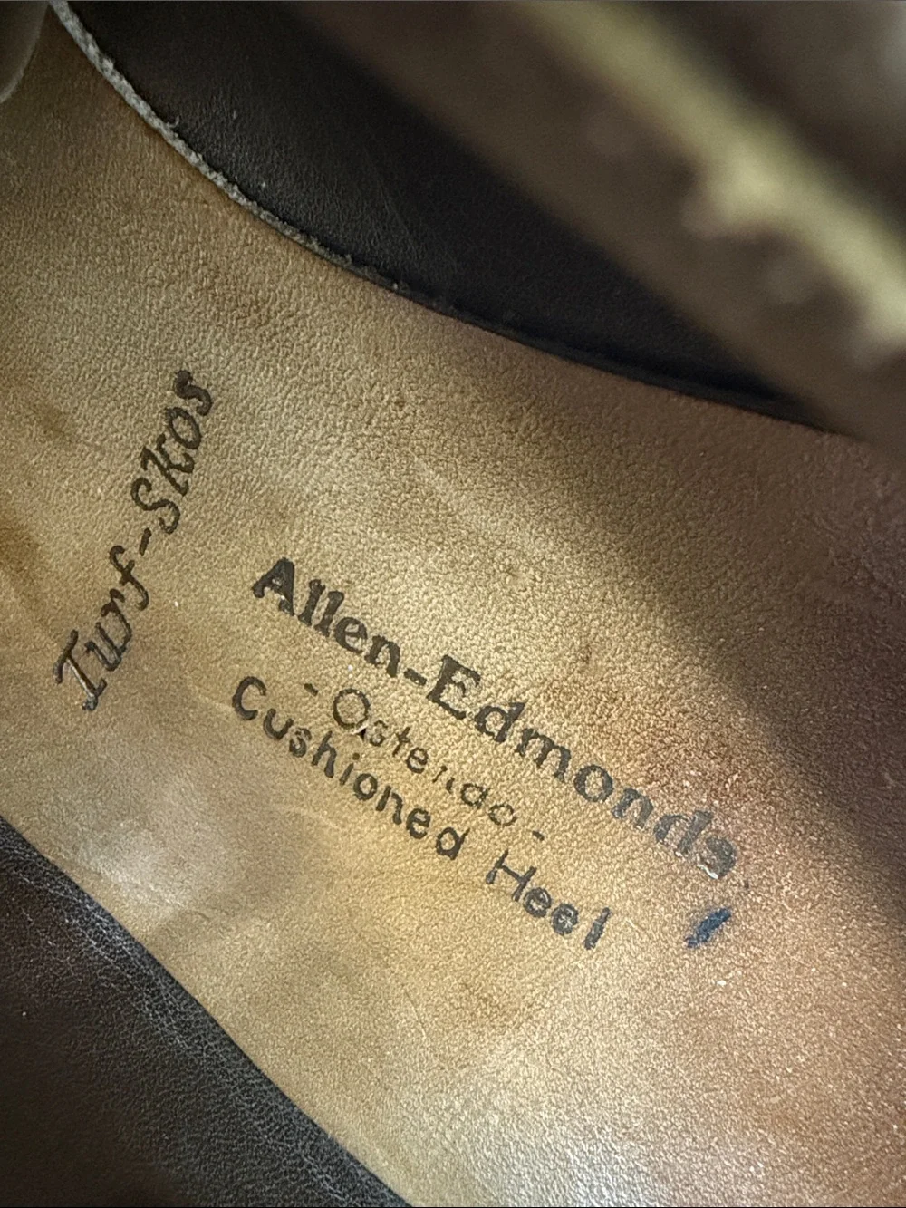 Allen Edmonds Mens Turf Skos Caramel Snuff Suede Lace-up Split-Toe Derby, sz 14